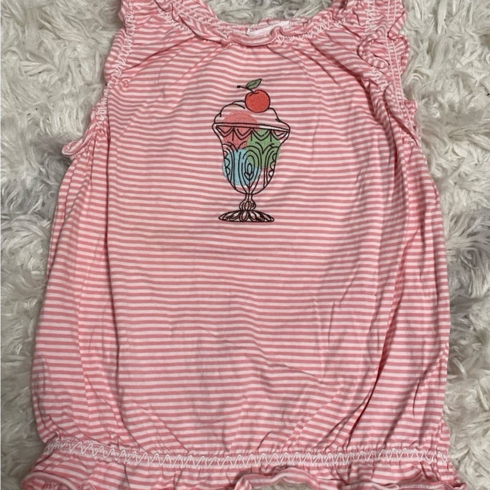 Janie and Jack Pink Striped Tank Top size 6 years